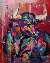Bull Original Acrylic Painting On