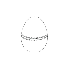 Easter Egg Outline Template Decorated Egg Outline Stock