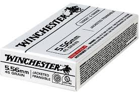 Winchester Training/Target Rifle Ammo USA556JF, 5.56mm NATO, Jacketed Frangible, 45 GR, 3000 f - Able Ammo