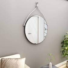 Hanging Mirror With Rope For Modern