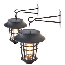 solar sconce lights outdoor 2 pack