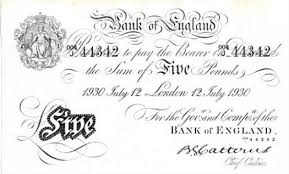 Image result for white five pound note