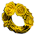 gold rose wreath new horizons