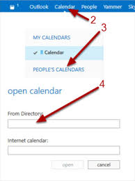 shared calendar in outlook web mail