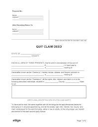 free quit claim deed form pdf word