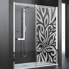 Shower Door Wall Decal Design Flower