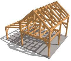 30 24 timber frame cabin plan timber