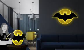 batman led logo wall light sideshow