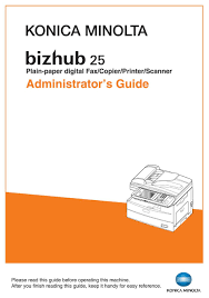Find everything from driver to manuals of all of our bizhub or accurio products. Konica Minolta Bizhub 25 Administrator S Manual Pdf Download Manualslib