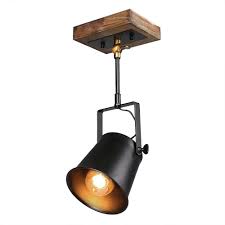 The home depot and king of fans, inc. Lnc 1 Light Modern Farmhouse Black Track Lighting Head Adjustable Wood Wall Sconce Pendant Light A03187 The Home Depot Track Lighting Pendants Track Lighting Adjustable Lighting