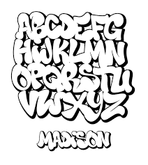 graffiti font alphabet vectors