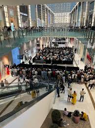 frenzy as hundreds queue at dubai malls