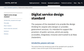 New Zealand Digital Service Design Standard Observatory Of