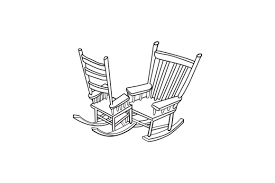 rocking chair silhouette graphic by