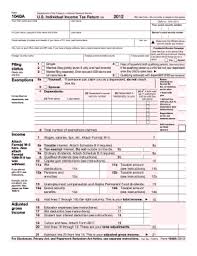 2012 Form Irs 1040 A Fill Online Printable Fillable Blank
