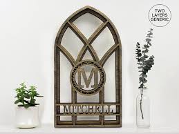Arched Cathedral Window Monogram
