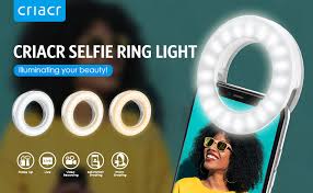 Adjustable Brightness Phone Camera Circle Light For Iphone X Xr Xsmax 11 Pro Android Ipad 2020 Upgraded New Version Black 3 Lighting Modes Rechargeable Clip On Selfie Fill Light Selfie Ring Light