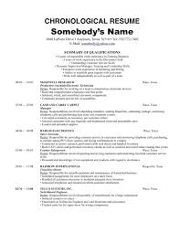 Resume Format Reverse Chronological Chronological Format Resume
