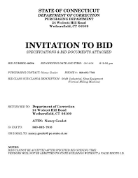 invitation to bid connecticut