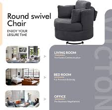 merax swivel accent barrel chair modern