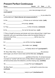 23 printable present perfect continuous