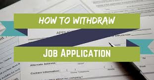 withdraw job application