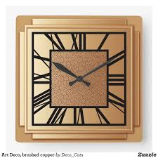 Art Deco Clock Square Wall Clock