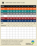 Scorecards - Heritage Oaks Golf Club