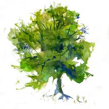 Green Tree Watercolor Painting Lesson