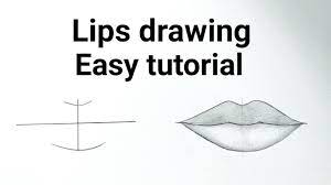 how to draw lips easy step by step for