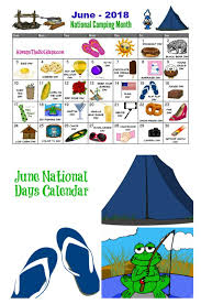 June National Day Calendar Printable Fathers Day Camping And Fun