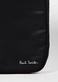 paul smith black large wash bag with