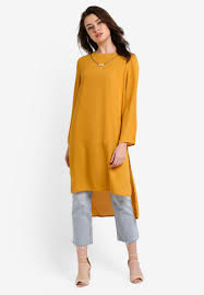 Hot Sale Design Plain Long Top For Muslim Women Blank Custom