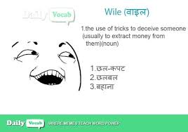 wile meaning in hindi with picture