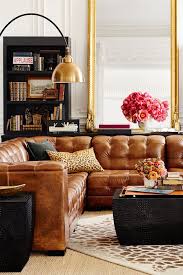 Tan Leather Sofa Living Room