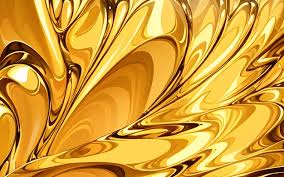 Elegant Wave Gold Wallpaper