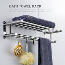 Bath Towel Rack Double Layered Bathroom
