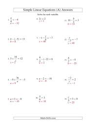 solving linear equations algebra