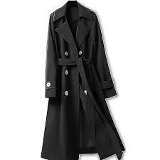 Trench Coat For Women Autumn New Solid