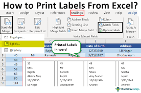how to print address labels from excel
