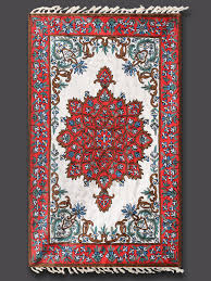pure white rug with true red border