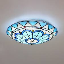 Tiffany Style Dome Flush Ceiling Light Stained Glass 1 Light Ceiling Light For Hotel Takeluckhome Com