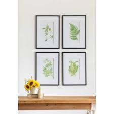 A B Home Botanical Fern White Framed