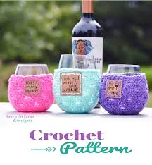Pdf Wine Glass Cozy Crochet Pattern