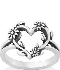 james avery sterling silver flowering vines heart statement ring 9 5