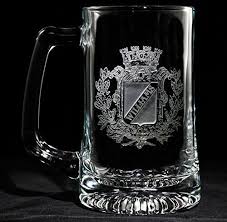 Family Crest Beer Mug Engraved Coat Of