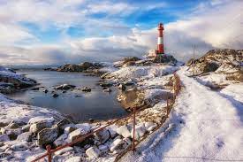 Wallpaper : Norway, lighthouse, winter ...