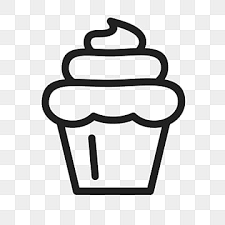 cupcake black and white clipart images