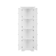 angel sar white tall corner cabinet