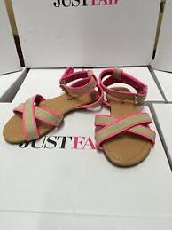 Details About Fabkids Pink Canvas Strappy Sandal